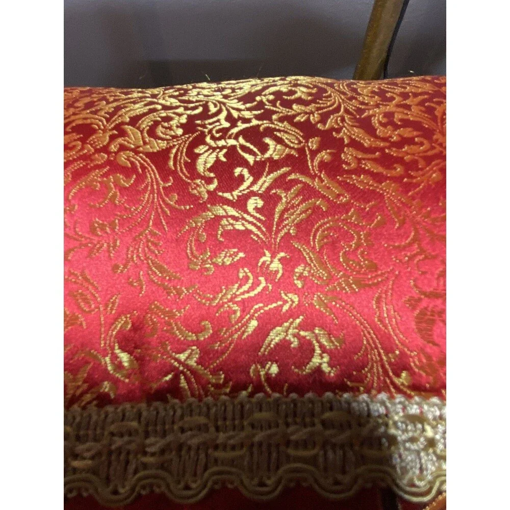 Asian style Red pillow Decorative Pillow 14.5 “ inch square - Beautiful